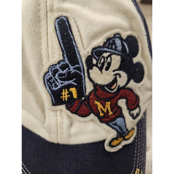 Mickey Mouse Hat Walt Disney World Parks Baseball Cap blue Fan Finger - Picture 2 of 7